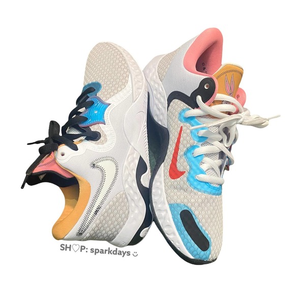 Nike Renew Elevate 2 X Space Jam NEW Bugs Bunny Basketball White Sneakers 10.5 - Picture 2 of 10